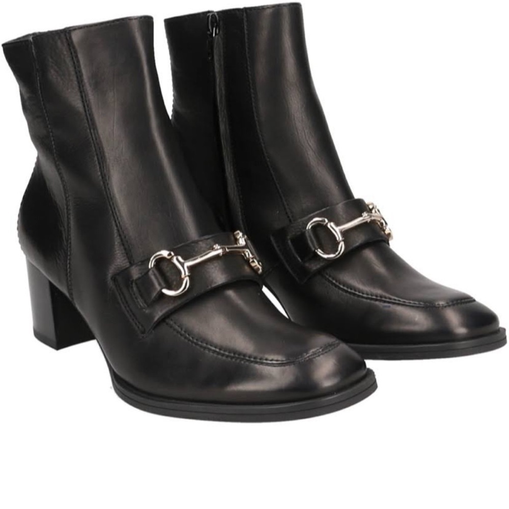 New Paul Green Booties black leather UK size 7.5/ US 10